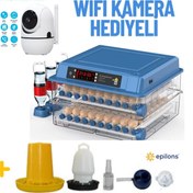 Resim Tam Otomatik 120 Yumurta Kapasiteli Kuluçka Makinesi - Civciv Kaz Hindi Ördek İçin Wifi Kameralı Yedek Motorlu Set 