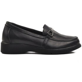 Resim Venüs Siyah Hakiki Deri Kadın Düz Rahat Günlük Ayakkabı Çok Renkli 