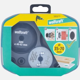 Resim Wolfcraft Delik Genişletme Yardımcısı 35-70MM Set 