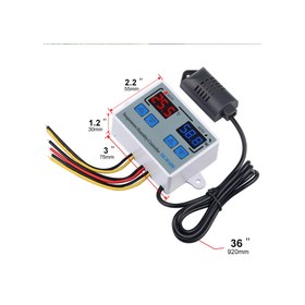 Resim Xindoker Dijital Gösterge, 0-80 C Sıcaklık Ve %1-99 Nem Kontrol Cihazı 