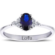 Resim Lova Pırlantalı Oval Safir Yüzük - 1020230 