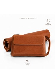 Resim Derin Viral Gerçek Deri Erkek El Çantası, Telefon Bölmeli , El Askılı Premium Fermuarlı Clutch Cüzdan 