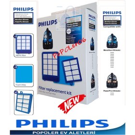 Resim Philips Uyumlu Cp9273 Performer Pro Ön Ve Arka Hepa Filtre Seti (409054671) 