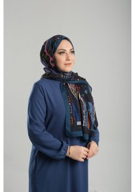 Resim Petrol Mavisi Desenli Şal Kesik Elyaf Pamuksu Etnik Dijital Baskılı 202124 17 Petrol Mavisi 