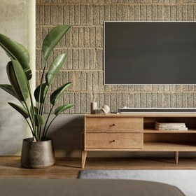 Resim Fil Meşe TV Sehpası 180 cm - Meşe 
