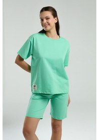 Resim Rolypoly Kadın Kahverengi Şort Takım Rp3592-s-v1 Kahverengi 