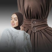 Resim 1 adet Kadınlar için Hızlı Kuruyan Ter Bezi Spor Pratik Başörtüsü Bağ ve Düğme ile SPORTS HİJABLAR 