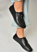 Resim Fox Shoes U555130503 Siyah Hakiki Deri Kadın Spor Ayakkabı 