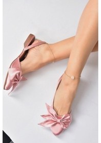 Resim Fox Shoes Gül Kurusu Kumaş Kadın Babet H726809004 Gülkurusu 