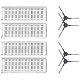 Resim Viomi V2 Pro Uyumlu Yedek Hepa Filtre Ve Yan Fırça-8 Parça 