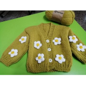 Resim El Emeği32 Hardal Rengi Kız Bebek Ceketi 26 