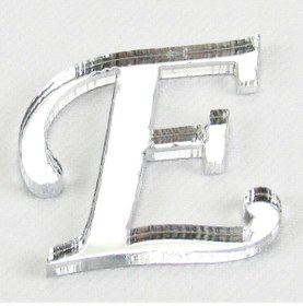 Resim Pleksi Ayna E Harfi Gümüş Renk 3 Cm 