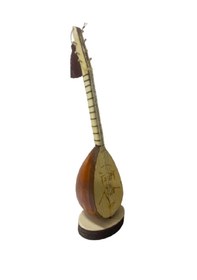 Resim Minyatür Bağlama Saz Masa Üstü Enstrüman Neşet Ertaş 
