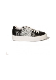 Resim Cesare Paciotti Su5stsz Siyah Beyaz Desenlı Deri Sneaker Erkek Ayakkabı Siyah 