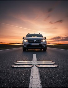 Resim Dacia Sandero 2 Stepway Krom Kapı Eşik Koruması 2013 Üzeri 4 Parç 