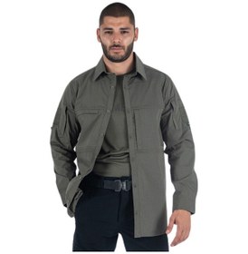 Resim Combat Tactical Fermuar Cepli Gömlek Haki 