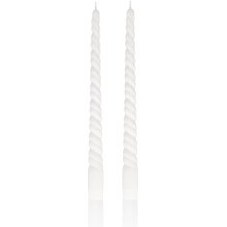 Resim Burgu Şamdan Mumu 2li Set Krem 29 Cm 
