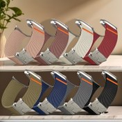 Resim 1pc Esnek Naylon Döngü Bant, Paraşüt Tarzı Kemer, for Apple Watch Ultra/SE/Serisi 10/9/8/7/6/5/4/3/2/1 ile Uyumlu, 38mm-49mm, Su Geçirmez Olmayan, Erkek ve Kadınlar için Poliamid Kayış 