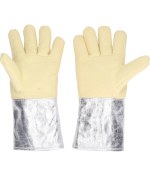 Resim Creatorally 1 Çift Alüminyum Folyo Eldiven Yüksek Sıcaklık Direnci Isı Yalıtım Eldivenleri Endüstriyel Kaynak Yangınla Mücadele Için (Yurt Dışından) 