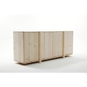 Resim Ahal Ladin Ağacı Tv Ünitesi Doğal Masif Ahşap Ladin Ağacı 