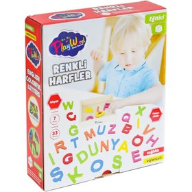 Resim Nessiworld ONY-402 Wooden Colored Letters 33 Pieces -On Yıl Oyuncak 