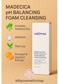 Resim Celimax Derma Nature Relief Madecica Ph Balancing Foam Cleansing Hafif Asidik Temizleme Köpüğü. 150 Ml 