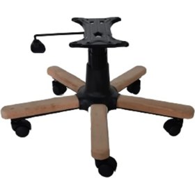 Resim Kamusal Market Ahşap Kaplama Yıldız Ayak Seti Tek Kollu Mekanizma Naturel Boyasız 