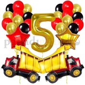 Resim 5 Yaş İnşaat Temalı Doğum Günü Parti Kutlama Seti 