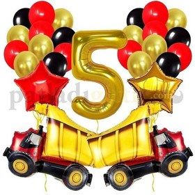 Resim 5 Yaş İnşaat Temalı Doğum Günü Parti Kutlama Seti 