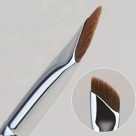 Resim Hassas Açılı Eyeliner & Kaş Fırçası - Ultra İnce, Düz Uç Detaylı Göz Makyajı Uygulaması İçin, Sentetik Kıllar, Parfümsüz 