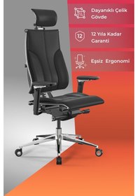 Resim Yoga Ergonomik Koltuk Bel Destekli, Tekerlekli, Yükseklik Ayarlı, Deri Yönetici Koltuğu -a5.f.5.13a Çok Renkli 