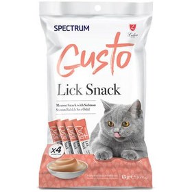 Resim Spectrum Gusto Lick Snack Somonlu Sıvı Kedi Ödülü 4x15 Gr 