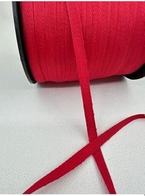 Resim 1 Cm Polyester Balıksırtı Şerit-5 Metre-Kırmızı Kırmızı 