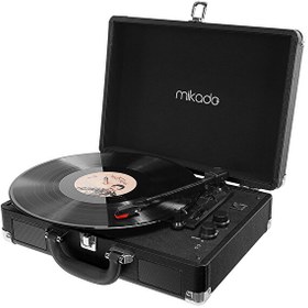 Resim Mikado Nostalgia MN-P317 RCA ve Bluetooth Destekli Müzik Kutusu Pikap Siyah 