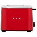 Resim Vestel Retro Kırmızı Ekmek Kızartma Makinesi 