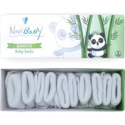 Resim Novibaby 5'li Bambu Yenidoğan Bebek Çorabı I Snow White I 0-6 ay Beyaz 