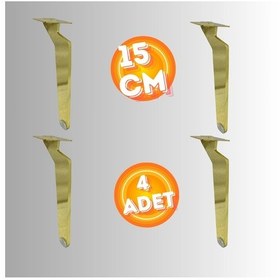 Resim 15 Cm Metal Tabanca Ayak Koltuk Ayağı Mobilya Ayağı Ünite Ayağı Konsol Ayağı Puf Berjer Ayağı 4 Ad Gold 