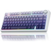 Resim Aula F75 Mekanik Rgb Tkl Seiya Switch Kablosuz Makrolu Hot Swap Klavye Gradyan Mor 
