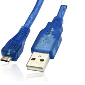 Resim Ti-Mesh Usb 2.0 Am / Micro (B) 5Pin Round,Gold Açık Mavi - 10M 