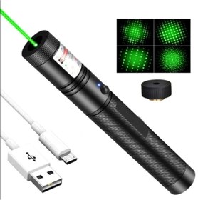 Resim newnet Metal Kasa Yüksek Kaliteli Yeşil Lazer İşaretçi Usb Şarjlı 5 Km Menzilli Laser Pointer 