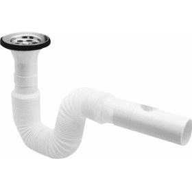 Resim UBM PLASTİK Çamaşır Çıkışlı Eko Körüklü Sifon Ø50 Mm 100 Adet 