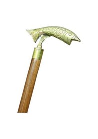 Resim Büro Ev Ofis İnsanı İçin Hediyelik Pirinç Yapım Balık Motifli Baston 