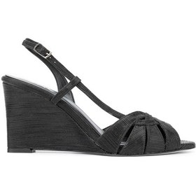 Resim Tamer Tanca Kadın Vegan Siyah Topuklu Sandalet 292 4628 Bn Sndlt Y24 Sıyah Czg Sml Siyah 