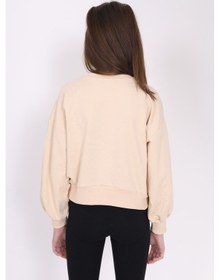 Resim Toontoy Kids Toontoy Kız Çocuk Baskılı Sweatshirt Bej 