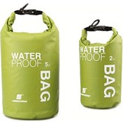 Resim Chenkestoreone Yeşil 2l Ve 5l Su Geçirmez Kuru Çanta Seti: Kano Kamp Balıkçılık İçin Yeşil 