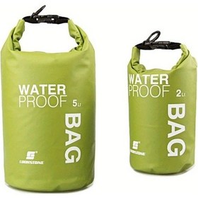 Resim Chenkestoreone Yeşil 2l Ve 5l Su Geçirmez Kuru Çanta Seti: Kano Kamp Balıkçılık İçin Yeşil 