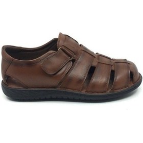 Resim Taşpınar %100 Deri Erkek Ortopedik Yazlık Rahat Sandalet 40-44 