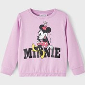 Resim Name İt Lila Kız Bebek Bisiklet Yaka Uzun Kollu Sweatshirt NMFJUF MINNIE SWEAT BRU NOOS WDI 