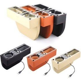 Resim Dancemonkey Cbtx Susısun Snh010 Koltuk Boşluğu Saklama Kutusu, Pozitif Sürücü Usb Şarjı Siyah 