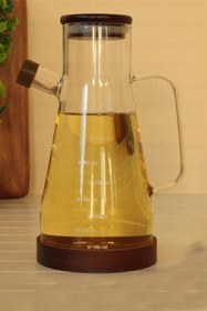 Resim MİEN Akasya Vakum kapaklı akasya standlı 900 ml Yağdanlık 